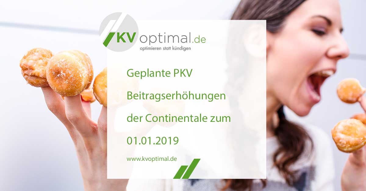 Geplante PKV Beitragserhöhungen der Continentale zum 01.01.2019