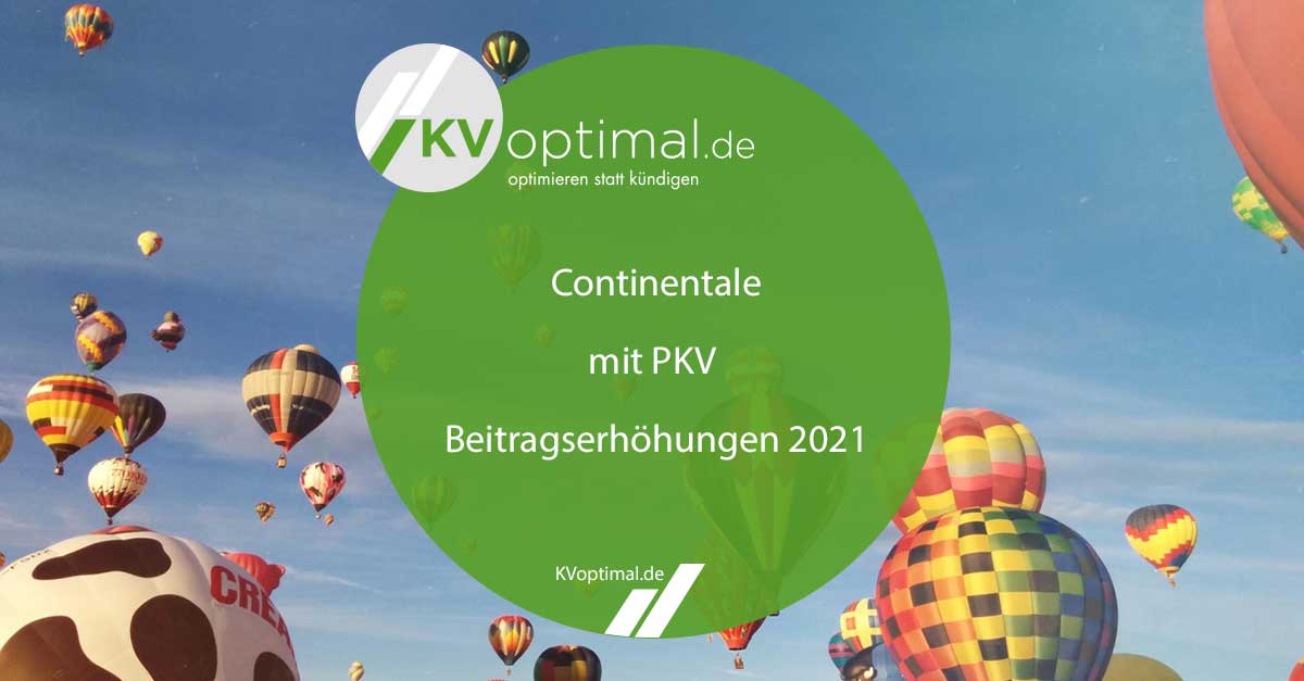 Beitragserhöhung Continentale PKV 2021