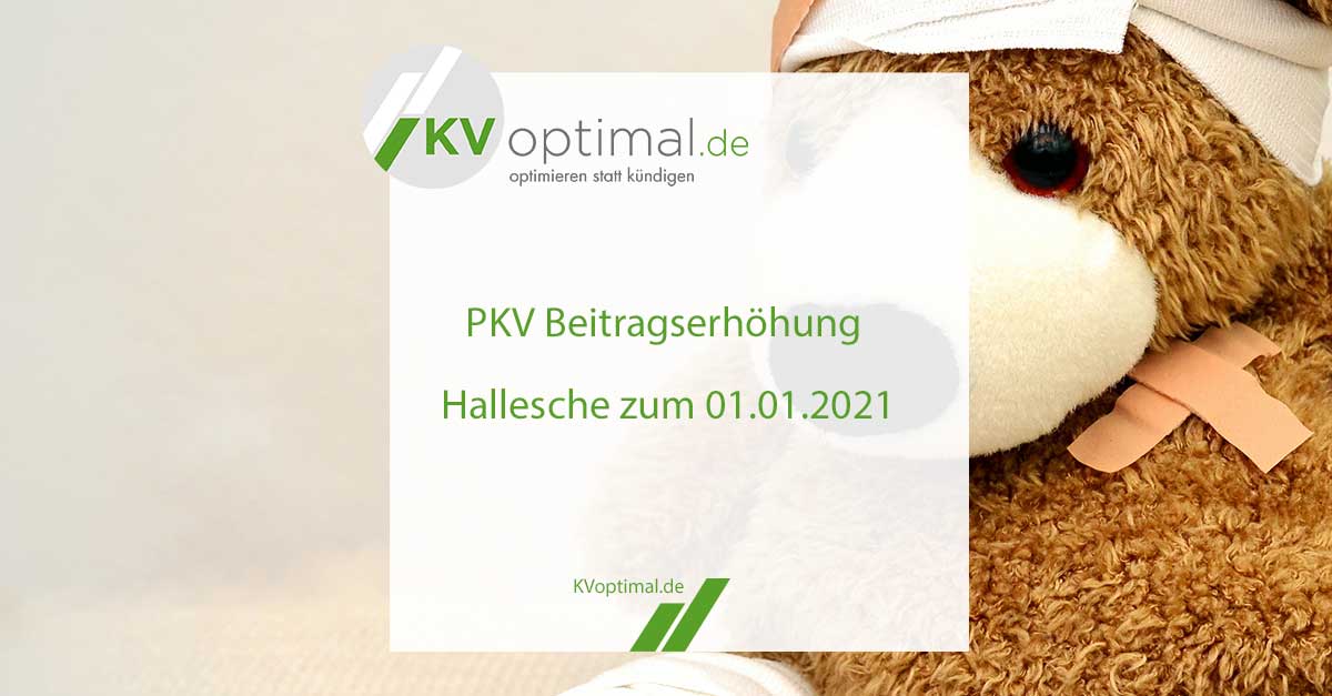 PKV Beitragserhöhung Hallesche zum 01.01.2021